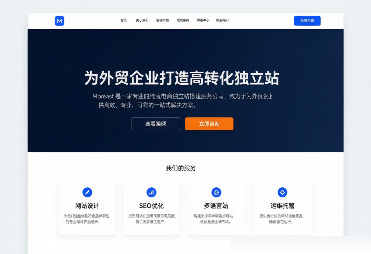 沐光东方独立站效果展示